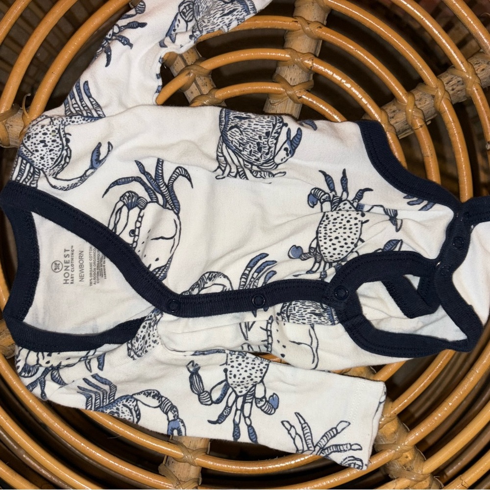 The Honest Company Kids Pajamas - White and Blue